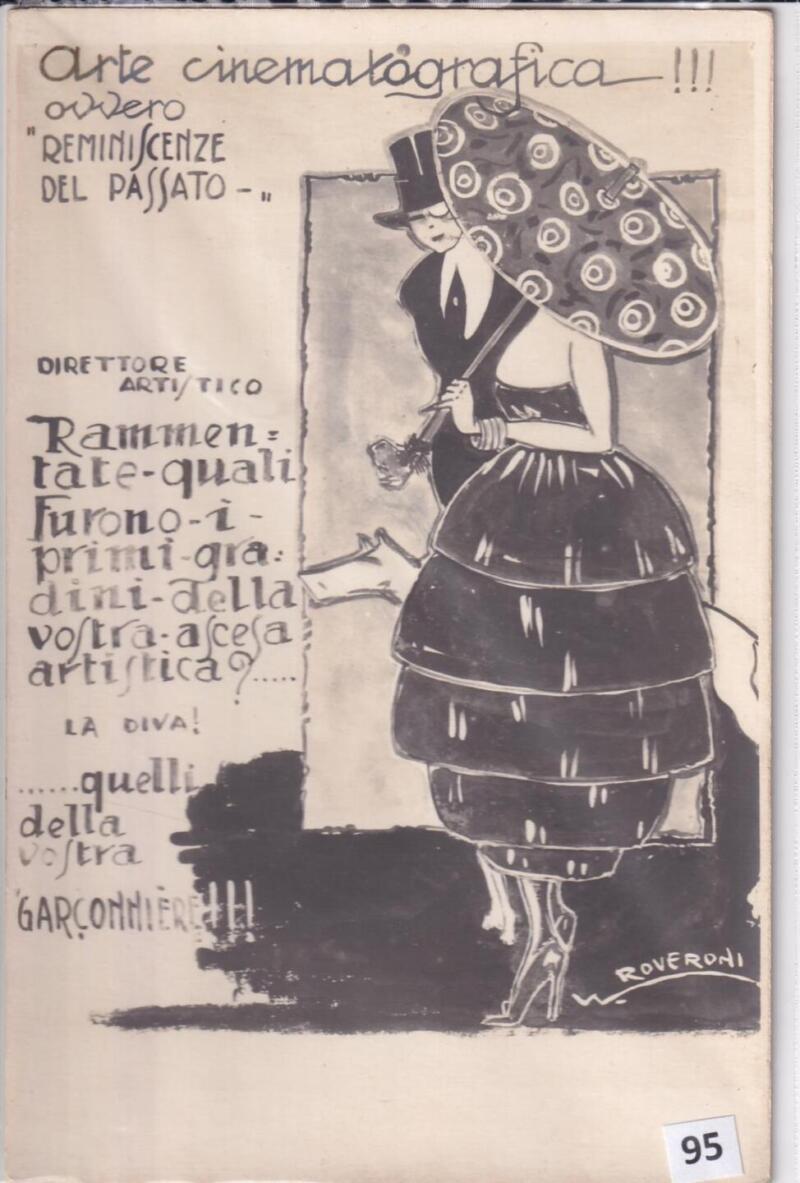 Cartolina satirica d'epoca ARTE CINEMATOGRAFICA