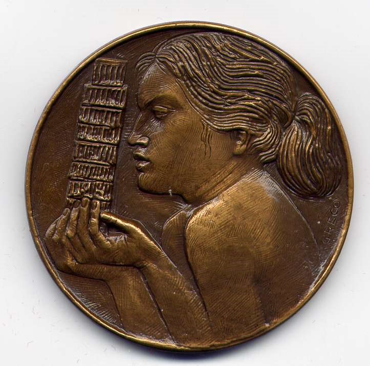 Medaglia commemorativa COMUNE DI PISA 1973 VIII CENTENARIO DELLA TORRE PENDENTE