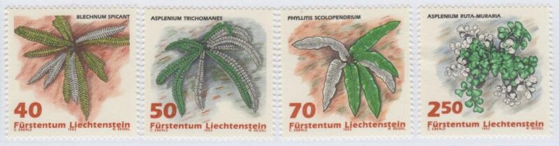 Francobolli Liechtenstein Anno 1992 Flora Felci