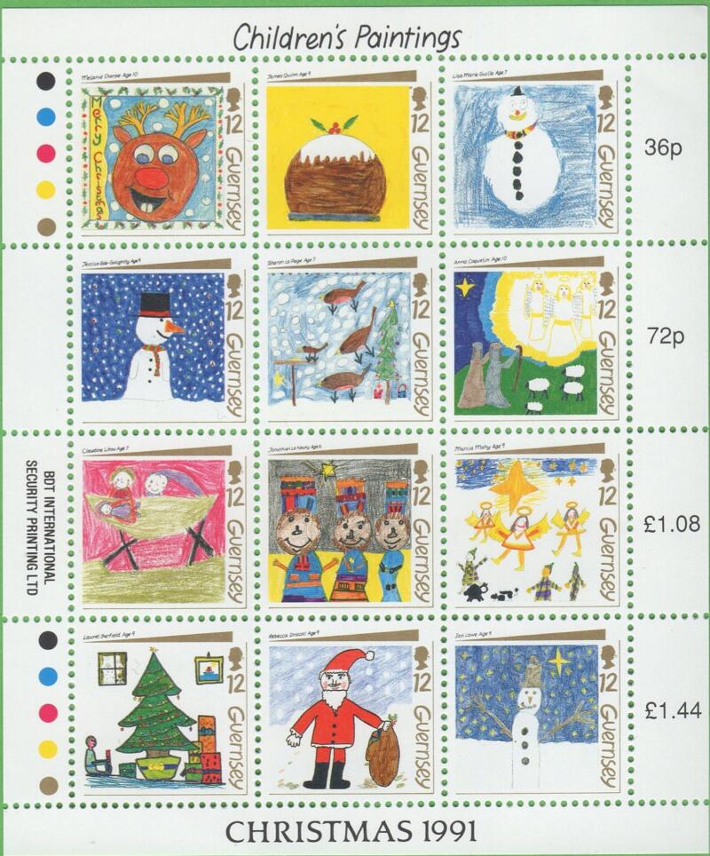 Foglietto Guernsey Anno 1991 Natale