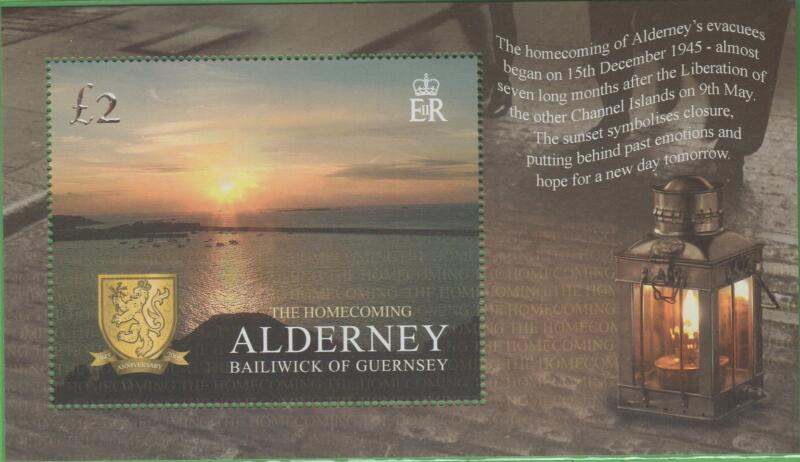 Foglietto Alderney Anno 2005 60esimo anniversario della fine della Seconda Guerra mondiale
