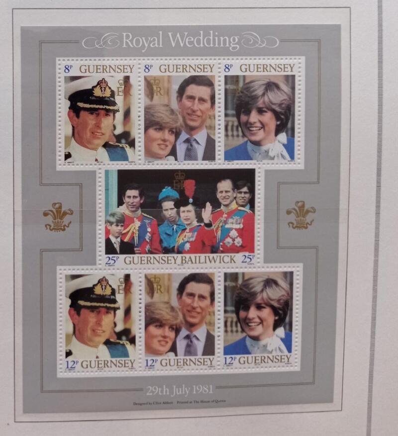 Foglietto Guernsey Anno 1981 Nozze del Principe Carlo con Lady Diana Spencer