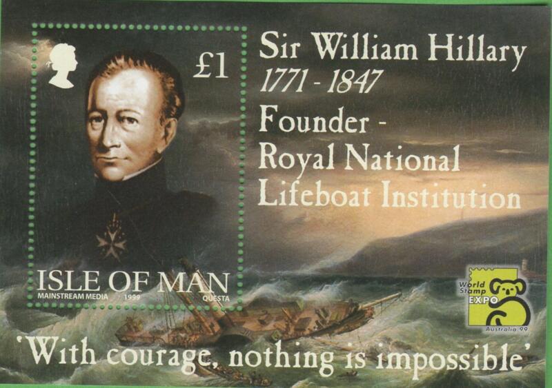 Foglietto Man Anno 1999 175esimo anniversario dell’Istituto nazionale e Reale di soccorso in mare