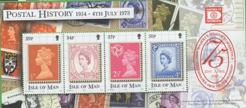 Foglietto Man Anno 2001 75esimo compleanno della Regina Elisabetta II HAFNIA 91