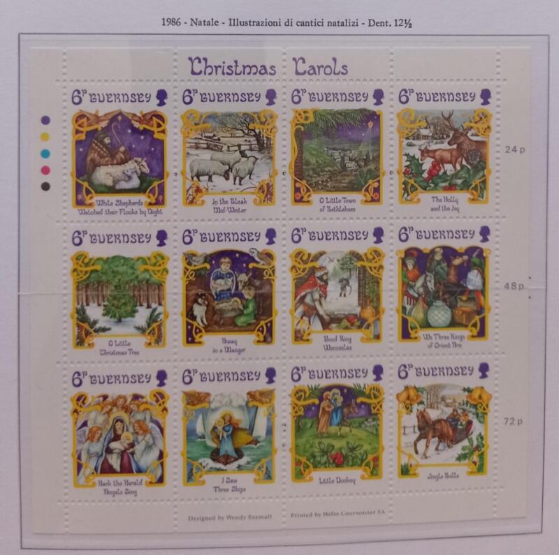 Foglietto Guernsey Anno 1986 Natale