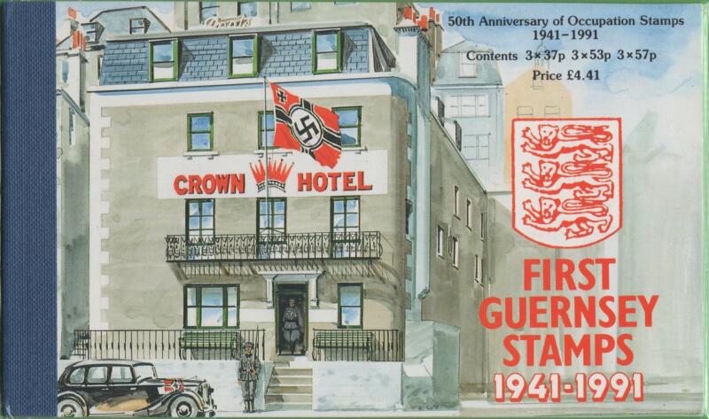 Libretto Guernsey Anno 1991 Cinquantenario dei primi francobolli di Guernsey