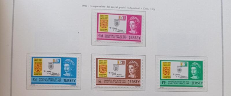 Francobolli Jersey Anno 1969 Inaugurazione dei servizi postali autonomi