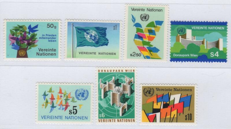 Francobolli Nazioni Unite - ONU Ufficio di Vienna Anni 1970-1980 Soggetti diversi