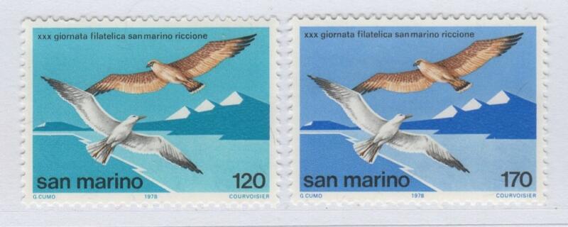 Francobolli San Marino Anno 1978 30esima Fiera del francobollo Riccione
