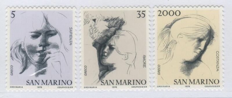 Francobolli San Marino Anno 1978 Virtù civili Terza serie