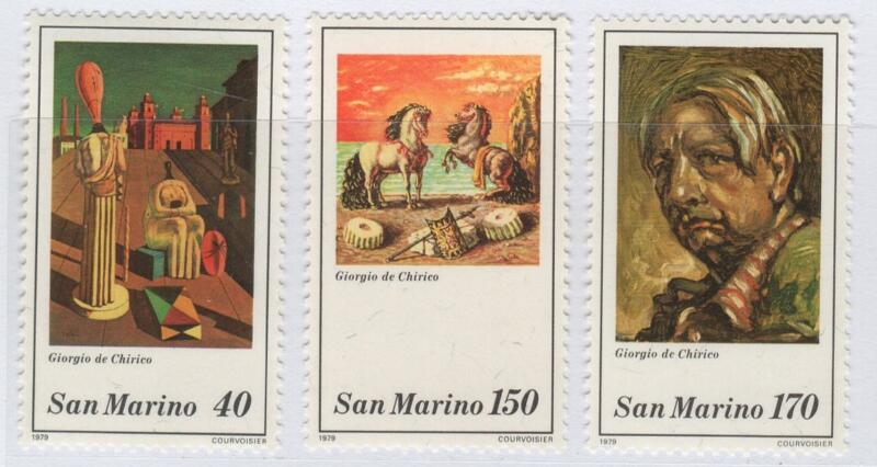Francobolli San Marino Anno 1979 Anniversario della morte di Giorgio De Chirico