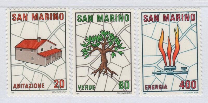 Francobolli San Marino Anno 1981 Approvazione del Piano Regolatore Generale