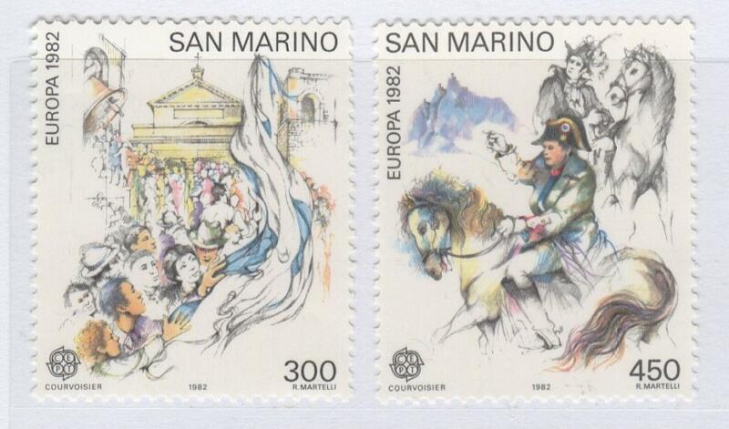 Francobolli San Marino Anno 1982 Europa Avvenimenti storici
