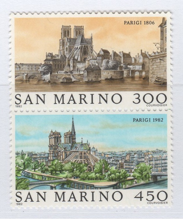 Francobolli San Marino Anno 1982 PHILEX FRANCE Vedute di Parigi