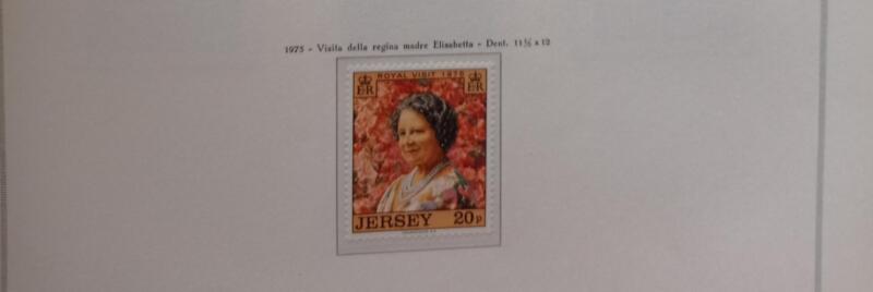 Francobollo Jersey Anno 1975 Visita a Jersey della Regina Madre