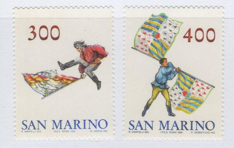 Francobolli San Marino Anno 1984 Sbandieratori