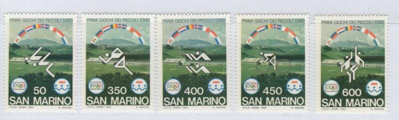 Francobolli San Marino Anno 1985 Primi giochi sportivi dei piccoli Stati
