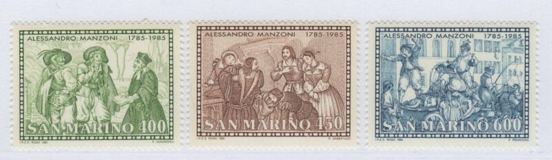 Francobolli San Marino Anno 1985 Bicentenario della nascita di Alessandro Manzoni
