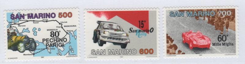 Francobolli San Marino Anno 1987 Le grandi competizioni automobilistiche