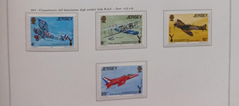 Francobolli Jersey Anno 1975 Cinquantenario dell'Aeronautica militare