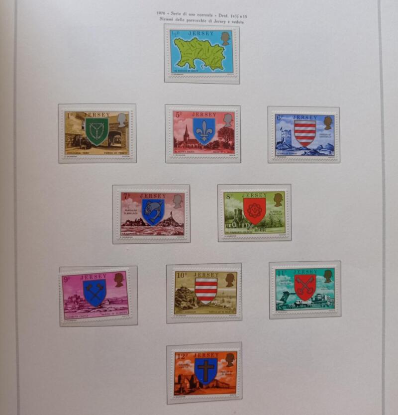 Francobolli Jersey Anno 1976 Stemmi