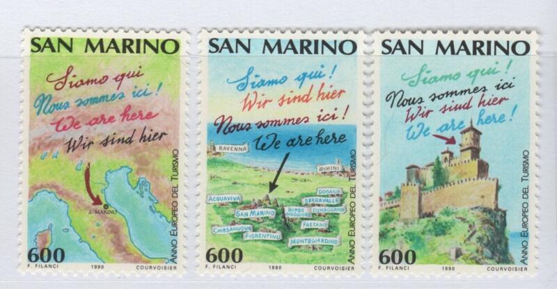 Francobolli San Marino Anno 1990 Anno europeo del turismo