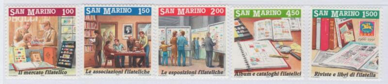 Francobolli San Marino Anno 1991 Invito alla filatelia Terza serie