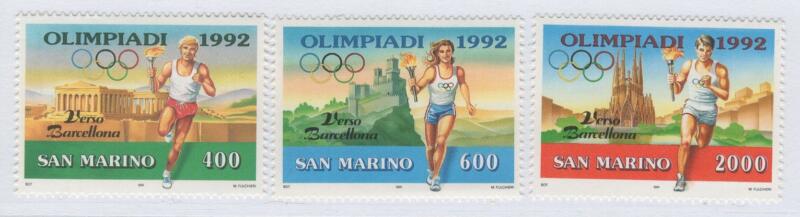 Francobolli San Marino Anno 1991 Preolimpica Verso Barcellona