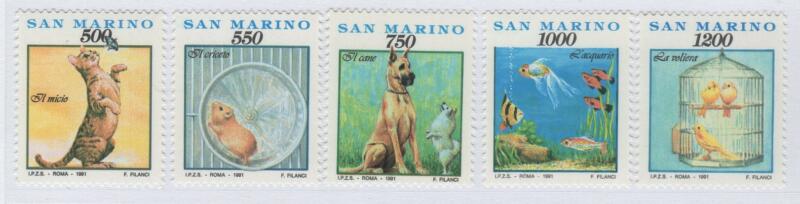 Francobolli San Marino Anno 1991 Cose gesti e affetti di ogni giorno Prima serie