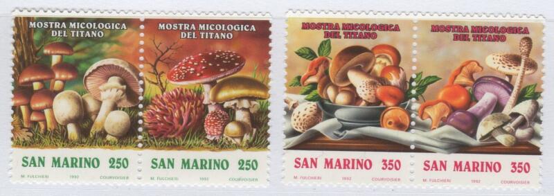 Francobolli San Marino Anno 1992 Mostra micologica del Titano