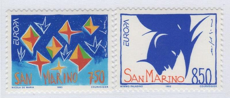Francobolli San Marino Anno 1993 Europa Arte contemporanea