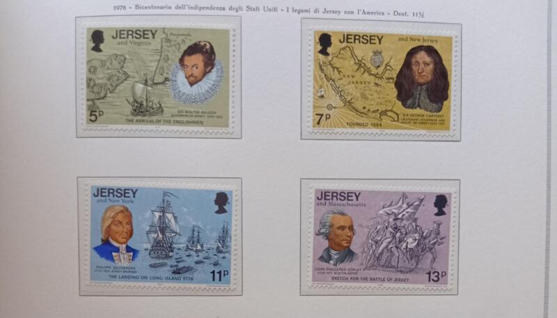 Francobolli Jersey Anno 1976 Bicentenario degli Stati Uniti