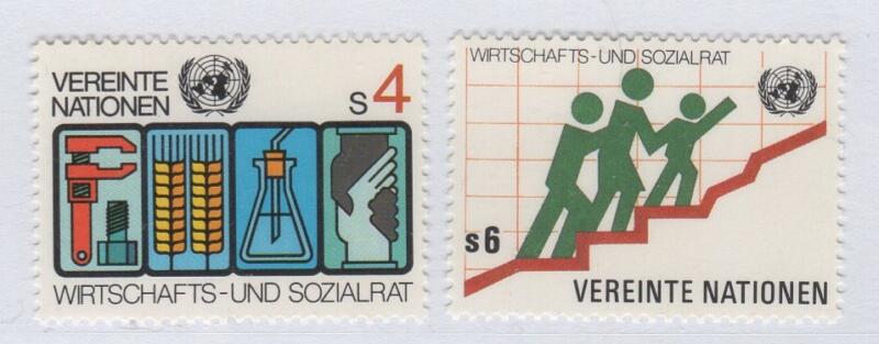 Francobolli Nazioni Unite - ONU Ufficio di Vienna Anno 1980 Consiglio Economico e Sociale