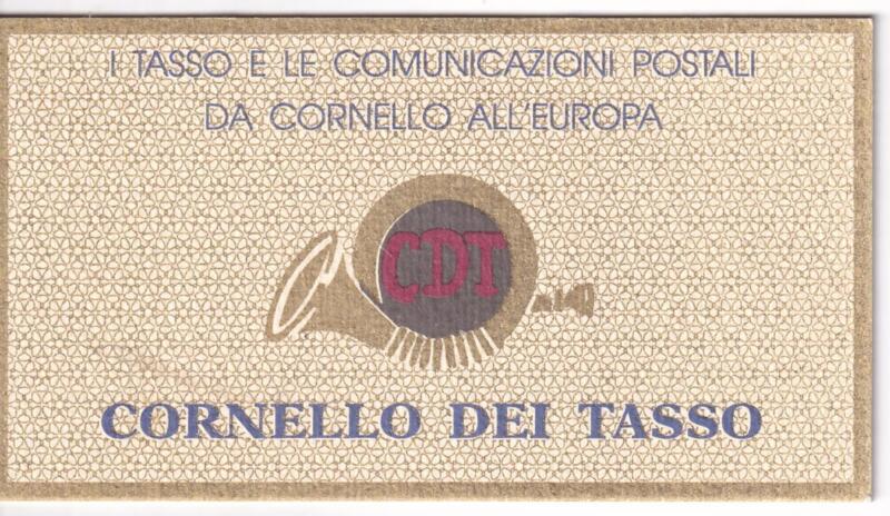Libretto Italia Anno 1993 Tasso e le comunicazioni postali