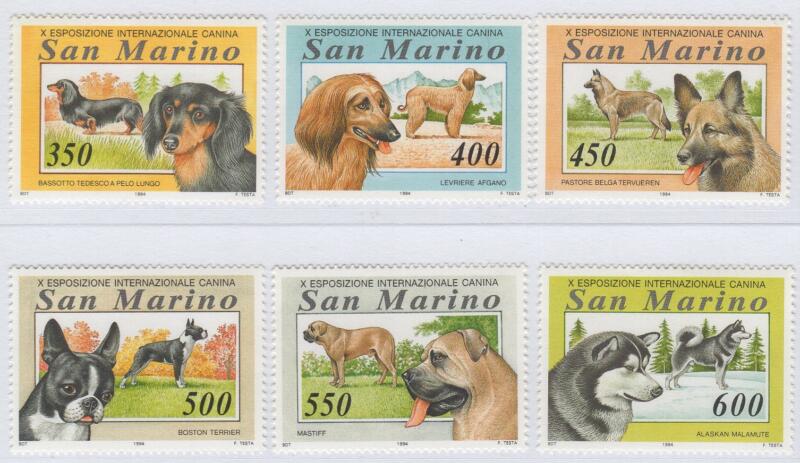 Francobolli San Marino Anno 1994 Decima Esposizione internazionale canina
