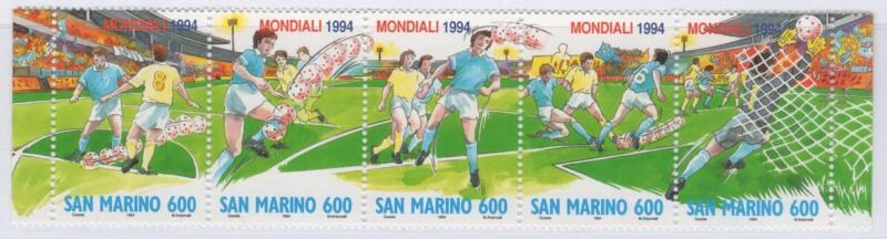 Francobolli San Marino Anno 1994 Campionati mondiali di calcio USA 94