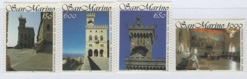 Francobolli San Marino Anno 1994 Centenario dell'inaugurazione del Palazzo del Governo