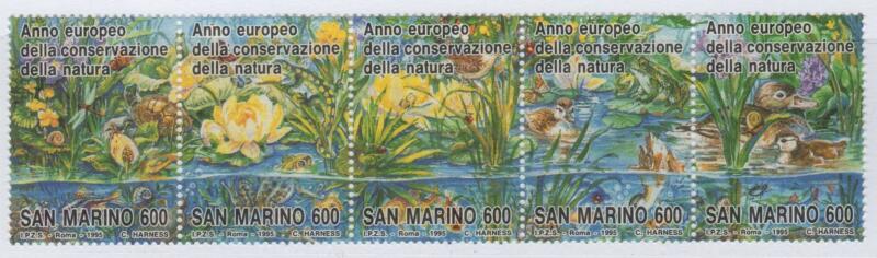 Francobolli San Marino Anno 1995 Anno europeo della conservazione della natura