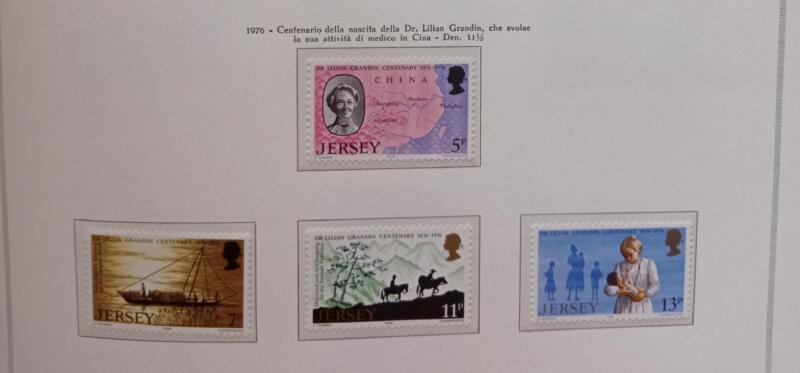 Francobolli Jersey Anno 1976 Centenario della nascita di L. M. Grandin
