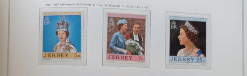 Francobolli Jersey Anno 1977 Giubileo della Regina Elisabetta II