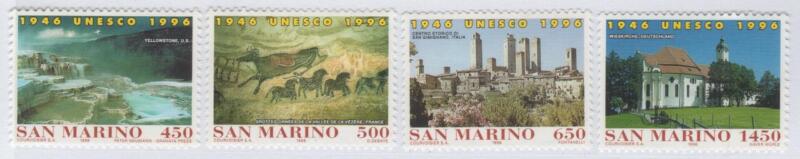 Francobolli San Marino Anno 1996 Cinquantenario dell'UNESCO