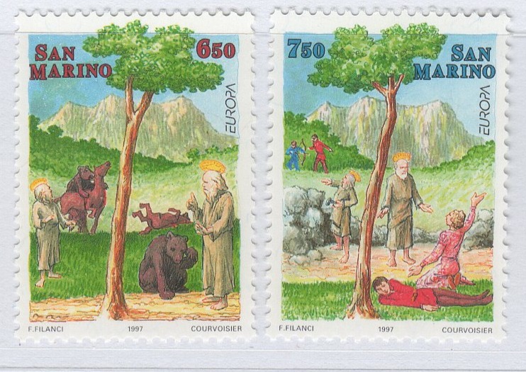 Francobolli San Marino Anno 1997 Europa Storie e leggende