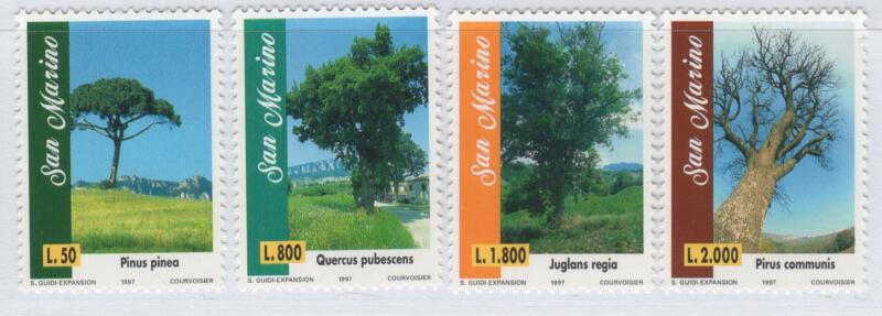 Francobolli San Marino Anno 1997 Alberi monumentali
