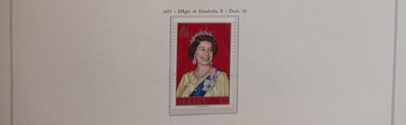 Francobollo Jersey Anno 1977 Alto valore Effigie Regina Elisabetta