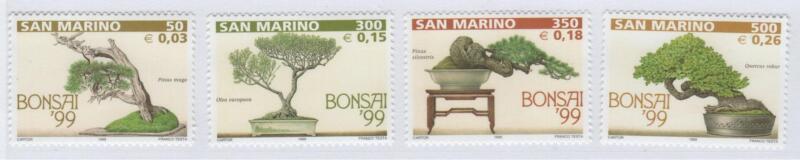 Francobolli San Marino Anno 1999 BONSAI 99 Mostra di bonsai a San Marino