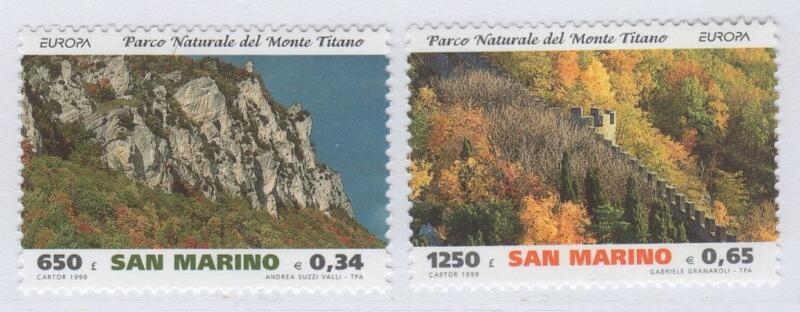 Francobolli San Marino Anno 1999 Europa Riserve e parchi naturali