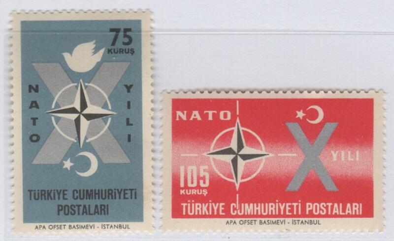 Francobolli Turchia Anno 1964 15esimo anniversario della NATO