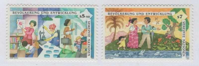 Francobolli Nazioni Unite – ONU Ufficio di Vienna Anno 1994 Conferenza Internazionale sulla Popolazione e lo Sviluppo Cairo