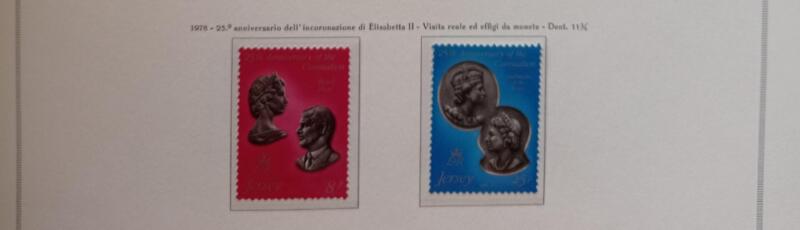 Francobolli Jersey Anno 1978 25esimo anniversario dell'incoronazione e visita dei reali inglesi