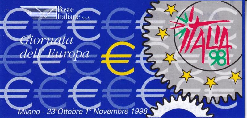 Libretto Italia Anno 1998 Giornata dell'Europa a ITALIA 98
